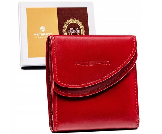 Kompaktowy, skórzany portfel damski na zatrzask Peterson Peterson