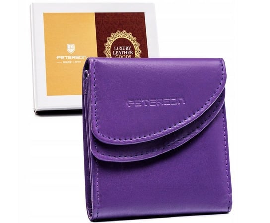 Kompaktowy, skórzany portfel damski na zatrzask Peterson Peterson