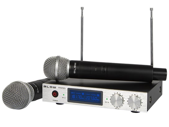 Kompaktowy system dwóch bezprzewodowego mikrofonu Blow PRM905 Blow