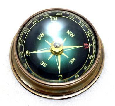 Kompas mosiężny soczewkowy - czarna tarcza NC2300 UPOMINKARNIA