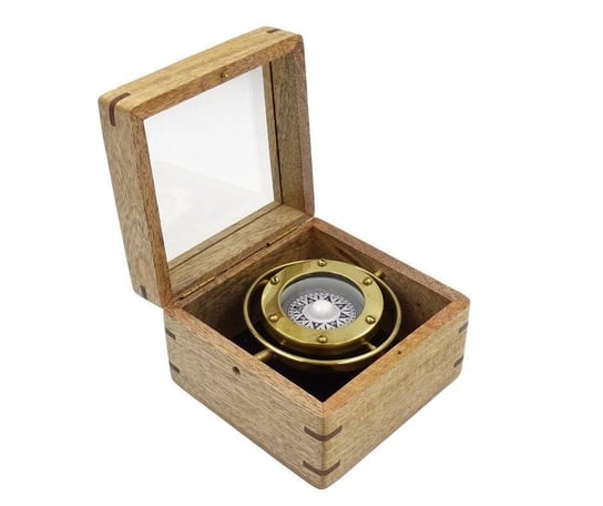 Kompas przechyłowy Gimble w pudełku drewnianym BN-2056 UPOMINKARNIA