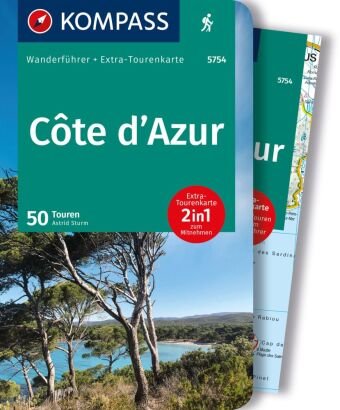 KOMPASS Wanderführer Côte d'Azur, Die schönsten Küsten- und Bergwanderungen, 50 Touren Kompass