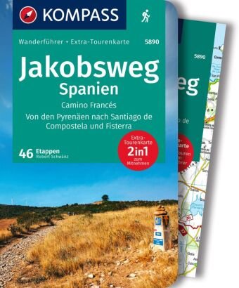 KOMPASS Wanderführer Jakobsweg Spanien, Camino Francés. Von den Pyrenäen nach Santiago de Compostela und Fisterra, 60 Etappen Kompass