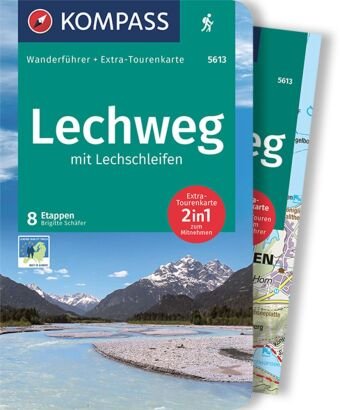 KOMPASS Wanderführer Lechweg mit Lechschleifen, 16 Touren und Etappen Kompass