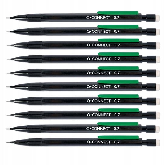 Komplet 10x Ołówek Automatyczny 0,7MM CZARNY Q-CONNECT
