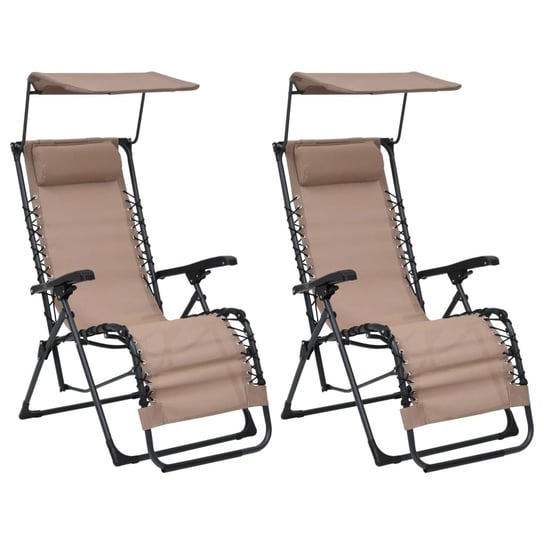 Komplet 2 rozkładanych krzeseł tarasowych, 61x88x1 / AAALOE Inna marka