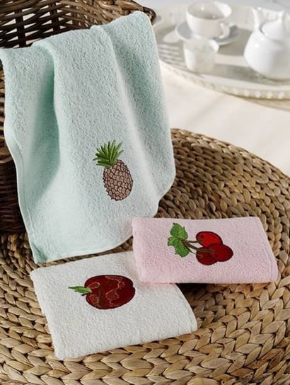 Komplet 3 ręczników kuchennych haft FRUCTUS 30 x 50 cm Mix 3 kolorów - FRUCTUS Darymex