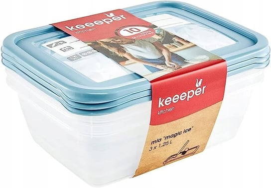 Komplet 3x1,25 l pojemników do żywności Keeeper Keeeper