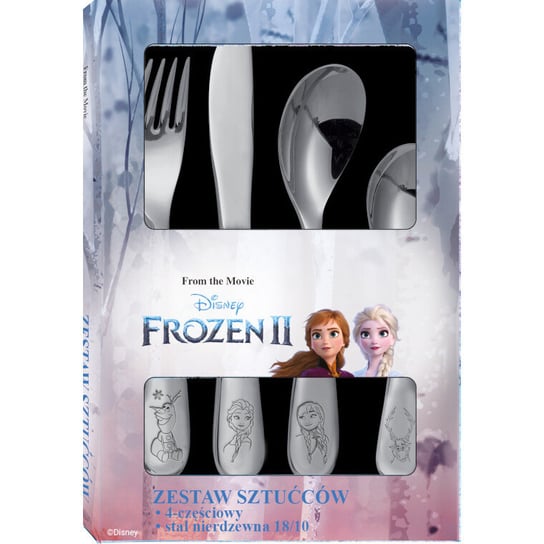 Komplet 4 sztućców dla dzieci Frozen II Classic DISNEY Disney