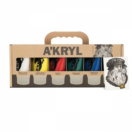 Komplet 6 farb akrylowych A`KRYL 100ml,  Renesans Inna marka