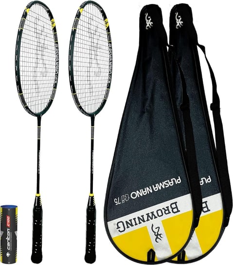 Komplet Badmintonowy Browning Plasma Nano Ti 75: 2 Rakietki + 6 Lotek Inna marka