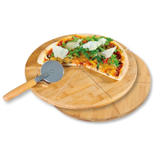 Komplet desek z nożem do krojenia pizzy, Ø 32 cm Kesper
