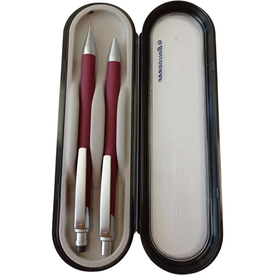 Komplet długopis + ołówek RONDO PLUS bordowy 81266 Euro Trade