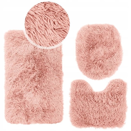 Komplet dywaników łazienkowych 3cz 45x75 MEGAN różowy Kontrast