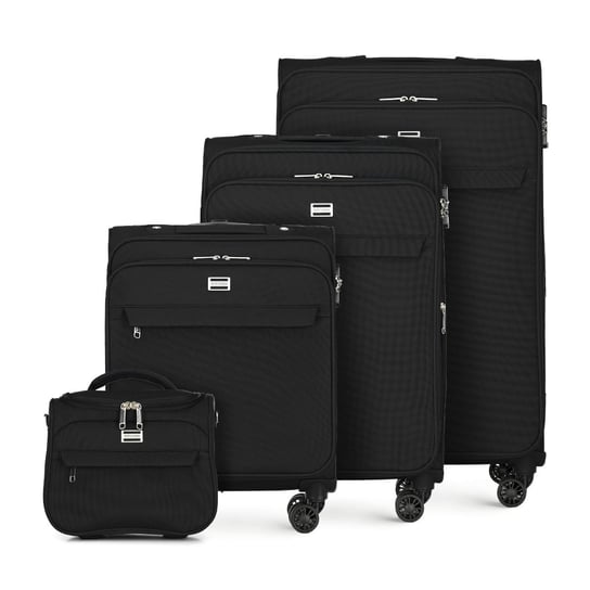 Komplet jednokolorowych walizek miękkich 56-3S-65K-1 WITTCHEN