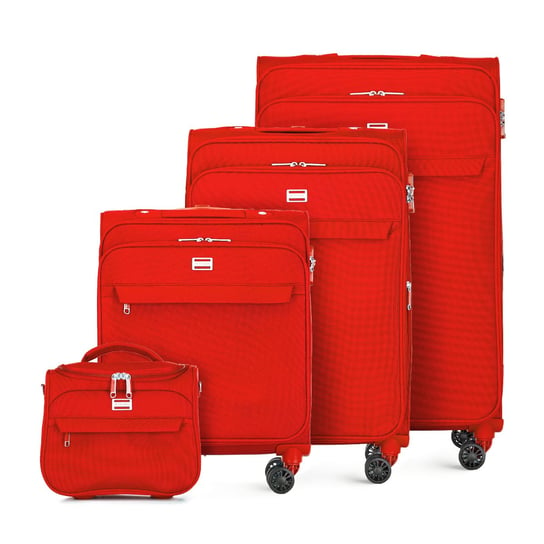Komplet jednokolorowych walizek miękkich 56-3S-65K-3 WITTCHEN