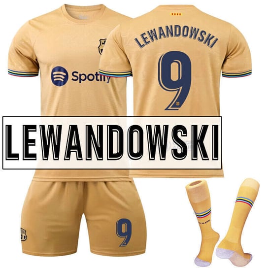 Komplet Koszulek Wyjazdowych Barcelony Nr 9 Komplet Piłkarski Lewandowski（2Xl） OEM