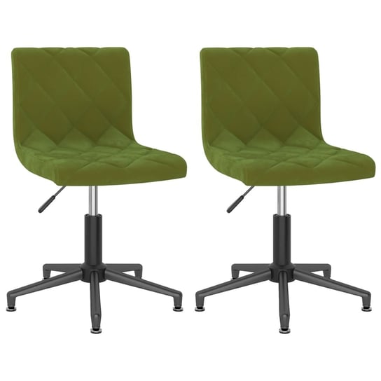 Komplet krzeseł stołowych, aksamit, jasnozielony,  / AAALOE Inna marka