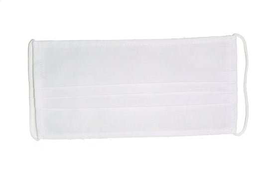 Komplet maseczek ochronnych na twarz 10 sztuk Medical biała wielokrotnego użytku 100% bawełna na gumki Produkt Polski Medical