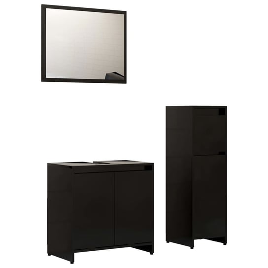 Komplet mebli łazienkowych Black Elegance - 3szt. Zakito Europe