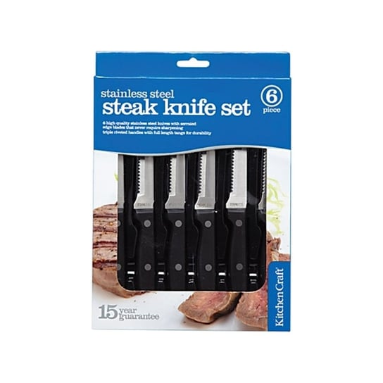 Komplet noży do steków Kitchen Craft, 6 szt. Kitchen Craft