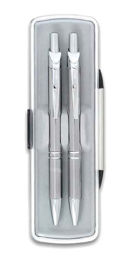 Komplet Penmate B+M Lux, długopis, ołówek automatyczny, Srebrny PENMATE