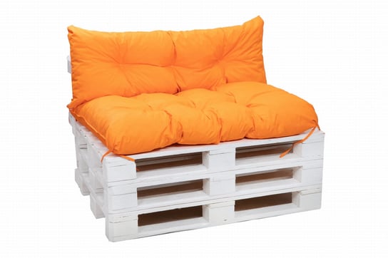 Komplet poduszek na palety 120 x 50 siedzisko  i opacie 120x40 cm, Poduszki ogrodowe na europalety wodoodporne , Pomarańczowa Setgarden