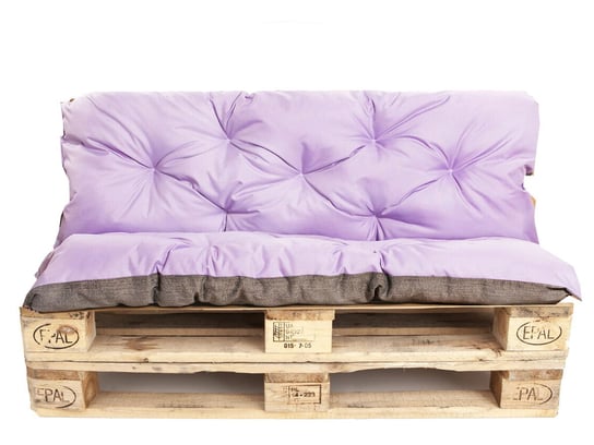 Komplet poduszek na palety , siedzisko 120 x 50 i opacie 120x40 cm, Poduszki ogrodowe na palety, Jasnofioletowa Setgarden