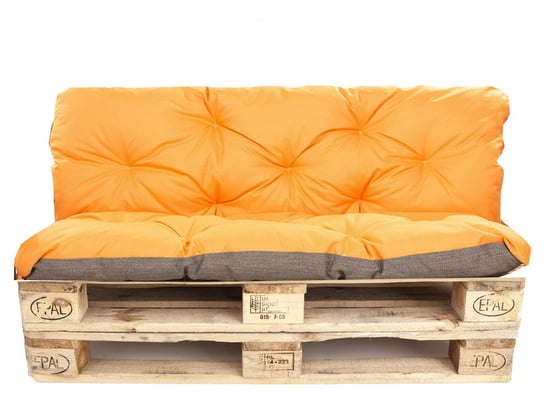 Komplet poduszek na palety , siedzisko 120 x 50 i opacie 120x50 cm, Poduszki ogrodowe na palety, Pomarańczowa Setgarden