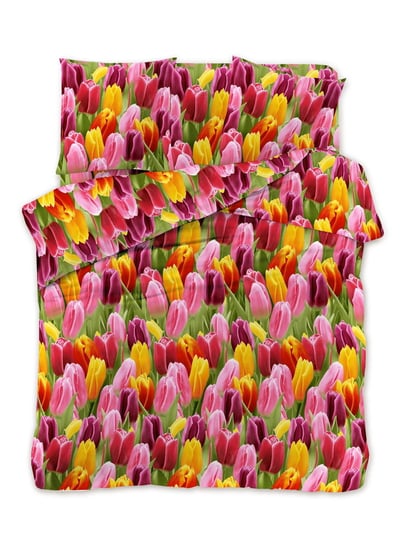 Komplet Pościeli 3D Tulipany 160X200 3-Częściowy Cotton World