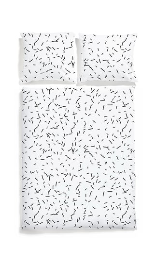 Komplet pościeli dwustronnej WHITE POCKET Patyczki, 140x200 cm White pocket