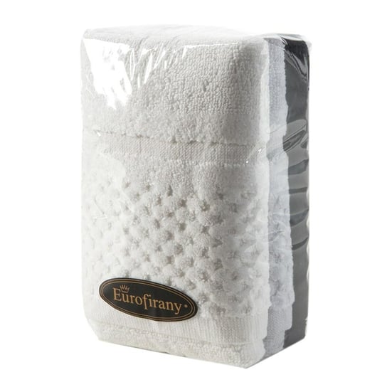 Komplet ręczników 3 cz. 3x30x50 biały beżowy czarny 550 g/m2 frotte zestaw upominkowy 23 Eurofirany