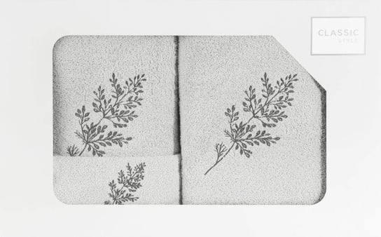 Komplet Ręczników 3szt. Kamil 380 Srebrny+Grafit Eurofirany