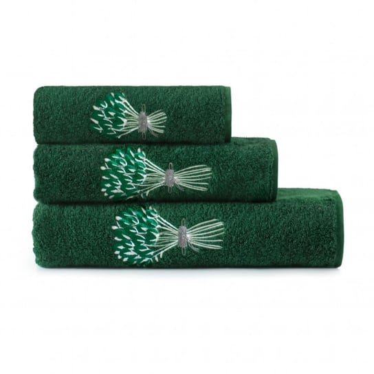 Komplet ręczników Bukiet 30x50 50x90 70x130 zielony Zwoltex