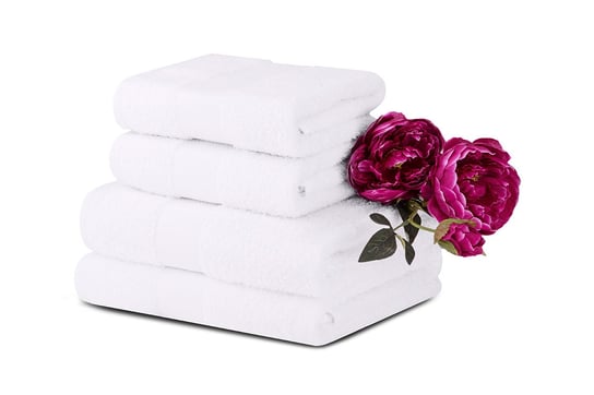 Komplet ręczników średnich KONSIMO Mantel, biały, 70x130, 50x90 cm, 4 szt. Konsimo