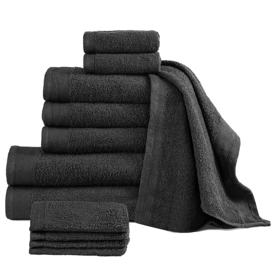 Komplet ręczników VIDAXL, czarny, 450 g/m², 12 szt. vidaXL
