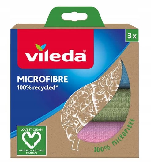 Komplet ściereczek MIKROFIBRA 100% Recycled 3 szt. VILEDA Vileda