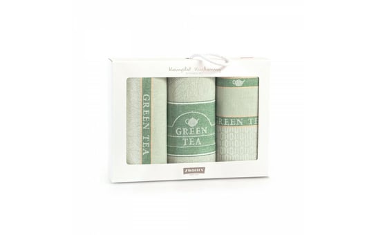 Komplet ścierek kuchennych 3szt Green Tea zielony w pudełku Zwoltex Zwoltex