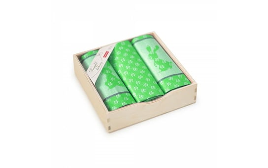 Komplet Ścierek Kuchennych Szarak Zielony 8525 W Drewnianym Pudełku Zwoltex Zwoltex