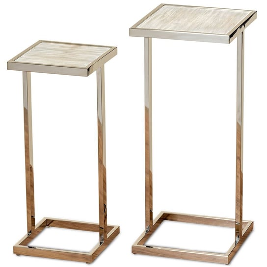 Komplet stolików Vasco, brązowe, 30x30x71 cm, 2 szt. DekoracjaDomu.pl