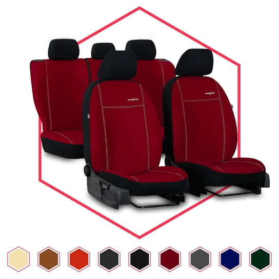 Komplet uniwersalnych pokrowców samochodowych Comfort czerwone Pok-ter
