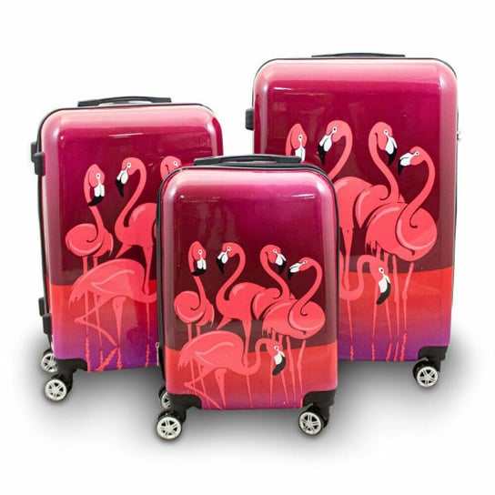 Komplet walizek zestaw 3 szt Berwin Flamingo walizki podróżne z rączką teleskopową / BERWIN Inna marka