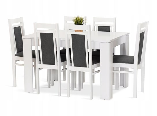 Komplet zestaw ASIA stół 120/80 + 6 krzeseł biały Inny producent
