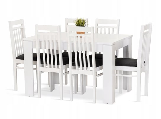 Komplet zestaw DOROTA stół 120 + 6 krzesła biały Inny producent