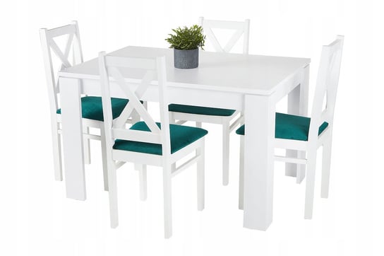 Komplet zestaw INTER stół 120/80 + 4 krzesła biały Inny producent
