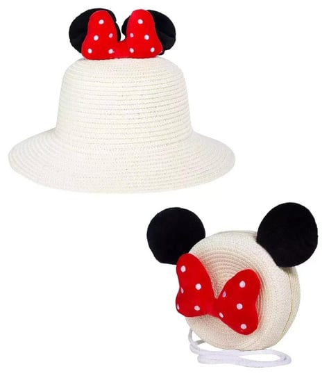 Komplet zestaw kapelusz uszy myszka miki + torebka Agrafka