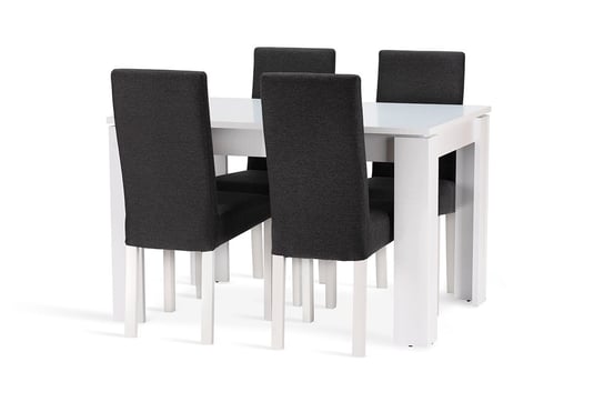 Komplet Zestaw Nely Stół 120/80 + 4 Krzesła Biały Inny producent