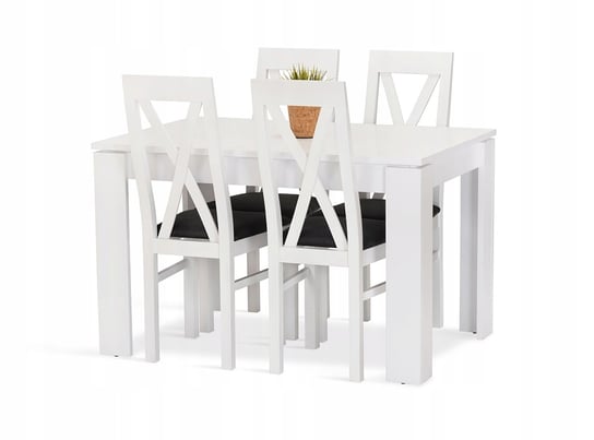 Komplet Zestaw Wanda Stół 120 +4 Krzesła Biały Inny producent