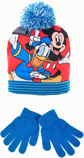 Komplet zimowy dla chłopca Disney Mickey Mouse czapka i rękawiczki rozmiar 52 cm Myszka Miki