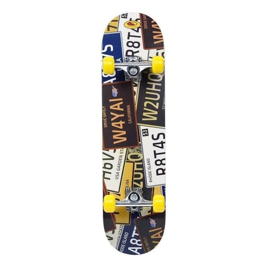 Kompletna Deskorolka klasyczna drewniana SMJ Licence Plates Skateboard SMJ Sport